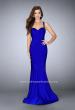 Picture of: Fitted Jersey Dress with Sweetheart Neckline and Beading in Blue, Style: 23625, Detail Picture 1