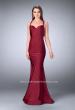Picture of: Fitted Jersey Dress with Sweetheart Neckline and Beading in Red, Style: 23625, Detail Picture 3