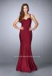 Picture of: Fitted Jersey Dress with Sweetheart Neckline and Beading in Red, Style: 23625, Detail Picture 4