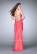 Picture of: Long Gown with Embellishments and Gathered Bodice in Pink, Style: 23636, Back Picture