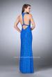 Picture of: Beaded Lace Dress with a Sweetheart Neckline in Blue, Style: 23638, Back Picture