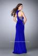 Picture of: Racer Back Jersey Prom Dress with Side Cut Outs in Blue, Style: 23665, Back Picture