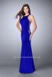 Picture of: Racer Back Jersey Prom Dress with Side Cut Outs in Blue, Style: 23665, Detail Picture 1