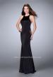 Picture of: Racer Back Jersey Prom Dress with Side Cut Outs in Black, Style: 23665, Detail Picture 2