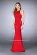 Picture of: Racer Back Jersey Prom Dress with Side Cut Outs in Red, Style: 23665, Detail Picture 3