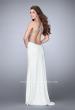 Picture of: Fitted Prom Dress with Beaded Straps and Open Back in White, Style: 23683, Back Picture
