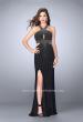 Picture of: Prom Dress with Rhinestones and Racer Back in Black, Style: 23706, Main Picture