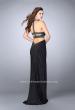 Picture of: Prom Dress with Rhinestones and Racer Back in Black, Style: 23706, Back Picture