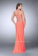 Picture of: Prom Dress with Rhinestones and Racer Back in Orange, Style: 23706, Detail Picture 2