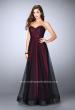 Picture of: Strapless Dress with Rhinestones and a Tulle Overlay in Red, Style: 23723, Detail Picture 1