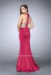 Picture of: Long Mermaid Dress with Beaded Strappy Back in Pink, Style: 23755, Back Picture