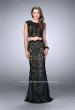 Picture of: Two Piece Dress with Scalloped Edges and Cap Sleeves in Black, Style: 23766, Main Picture