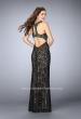 Picture of: High Neck Lace Dress with Keyhole and Cut Out Back in Black, Style: 23767, Back Picture