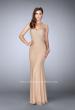 Picture of: Long Beaded Prom Dress with Open Back in Nude, Style: 23805, Detail Picture 1