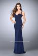 Picture of: Long Beaded Prom Dress with Open Back in Blue, Style: 23805, Detail Picture 3