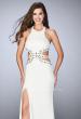 Picture of: Embellished Jersey Prom Dress with Intricate Cut Outs in White, Style: 23841, Main Picture