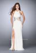 Picture of: Embellished Jersey Prom Dress with Intricate Cut Outs in White, Style: 23841, Detail Picture 1