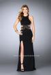 Picture of: Embellished Jersey Prom Dress with Intricate Cut Outs in Black, Style: 23841, Detail Picture 3