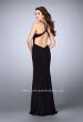 Picture of: Jersey Prom Dress with Beaded Neckline and Open Back in Black, Style: 23850, Back Picture