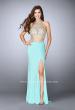 Picture of: High Neck Two Piece Dress With a Sheer Beading in Blue, Style: 23853, Main Picture
