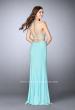 Picture of: High Neck Two Piece Dress With a Sheer Beading in Blue, Style: 23853, Back Picture