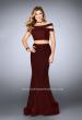 Picture of: Sparkly Two Piece Dress with Off the Shoulder Straps in Red, Style: 23856, Detail Picture 2