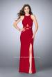 Picture of: High Neck Prom Dress with Sheer Cut Outs in Red, Style: 23882, Detail Picture 1