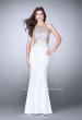 Picture of: Beaded Jersey Dress with Sheer Sweetheart Neckline in White, Style: 23896, Detail Picture 2