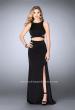 Picture of: Long Two Piece dress with Beading and Side Slit in Black, Style: 23905, Detail Picture 2