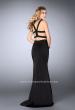 Picture of: Long Two Piece dress with Beading and Side Slit in Black, Style: 23905, Detail Picture 3