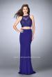 Picture of: Two Piece Beaded Lace Prom Dress with Jersey Skirt in Blue, Style: 23908, Main Picture