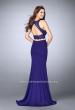 Picture of: Two Piece Beaded Lace Prom Dress with Jersey Skirt in Blue, Style: 23908, Back Picture