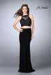 Picture of: Two Piece Beaded Lace Prom Dress with Jersey Skirt in Black, Style: 23908, Detail Picture 1