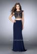 Picture of: Long Two Piece Prom Dress with cap sleeves in Blue, Style: 23910, Detail Picture 2