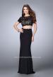 Picture of: Two Piece Beaded Lace Prom Gown with Cap Sleeves in Black, Style: 23912, Detail Picture 3