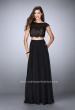 Picture of: Two Piece A-line Dress with Scalloped Top and Pockets in Black, Style: 23922, Detail Picture 1