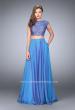 Picture of: Two Piece A-line Dress with Scalloped Top and Pockets in Blue, Style: 23922, Detail Picture 2