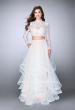 Picture of: Long Sleeve Two Piece Prom Dress with Pockets in White, Style: 23924, Main Picture