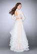Picture of: Long Sleeve Two Piece Prom Dress with Pockets in White, Style: 23924, Back Picture