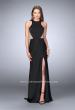 Picture of: Long Jersey Prom Dress with Sheer Sides and Back in Black, Style: 23931, Main Picture