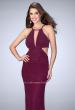 Picture of: Beaded Prom Dress with Side Cut Outs and Strappy Back in Purple, Style: 23941, Main Picture