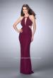 Picture of: Beaded Prom Dress with Side Cut Outs and Strappy Back in Purple, Style: 23941, Detail Picture 2