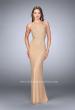 Picture of: Beaded Prom Dress with Side Cut Outs and Strappy Back in Nude, Style: 23941, Detail Picture 3