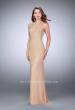 Picture of: Long Beaded Dress with Keyhole and Sheer Sides in Nude, Style: 23950, Detail Picture 1