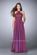 Picture of: Long High Collar A-line Prom Dress with Pockets in Purple, Style: 23975, Detail Picture 3