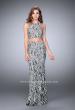 Picture of: Two Piece Multi-Colored Lace Dress with Racer Back in Black, Style: 23976, Detail Picture 1