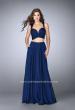Picture of: Two Piece A-line Chiffon Dress with Sweetheart Neckline in Blue, Style: 23979, Back Picture