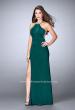 Picture of: High Neck Jersey Dress With Beading and Strappy Back in Green, Style: 23982, Detail Picture 3