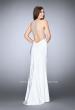 Picture of: High Neck Jersey Dress With Beading and Strappy Back in White, Style: 23982, Detail Picture 5