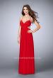 Picture of: Net Jersey Dress with Beaded Sweetheart Neckline in Red, Style: 23988, Main Picture